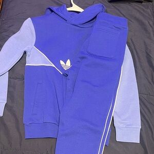 Adidas Kids Purple and Blue Jogger Set
